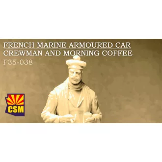   Copper State Models French Marine Armoured Car Crewman And Morning Coffee makett