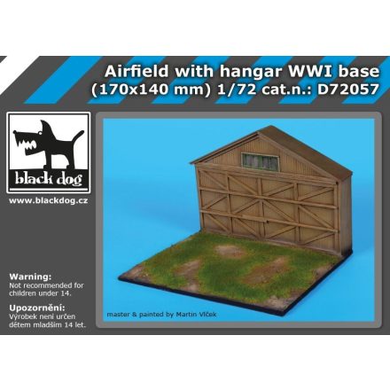 Black Dog Airfield with hangar WW I base