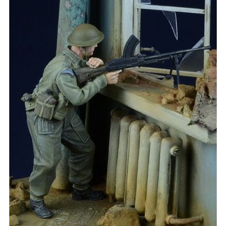 D-DAY miniature studio British / Commonw Bren Gunner in action 1943-45