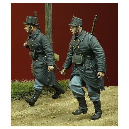 D-DAY miniature studio WWI Belgian Infantry walking, 1914-1915