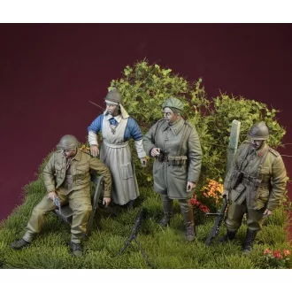   D-DAY miniature studio "Together against Blitzkrieg" WWII Belgian Army & BEF set, Belgium 1940