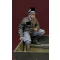 D-DAY miniature studio WWII Luftwaffe Fighter Pilot sitting