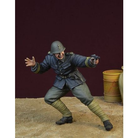 D-DAY miniature studio Black Devils Officer, WWII Dutch Army Rotterdam 1940