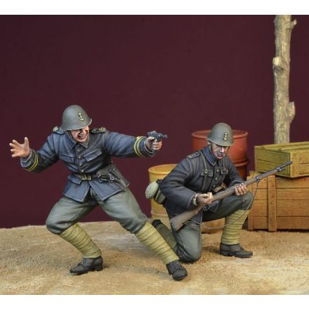 D-DAY miniature studio Black Devils in Action, WWII Dutch Army Rotterdam 1940