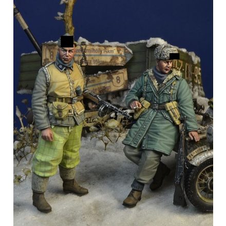 D-DAY miniature studio Waffen SS soldiers, Hungary, Winter 1945