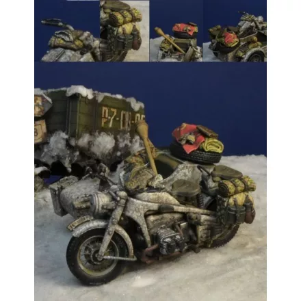 D-DAY miniature studio Zundapp KS 750 Winter Accessories makett