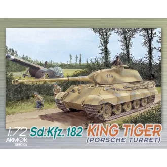   Dragon Sd.Kfz. 182 Kingtiger Porsche Turret - harckocsi makett