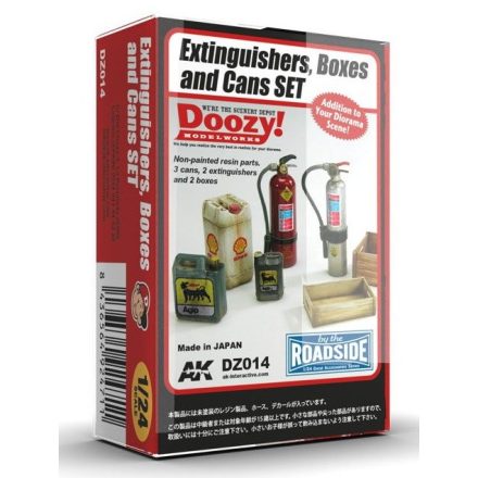 AK EXTINGUISHERS, BOXES AND CANS SET
