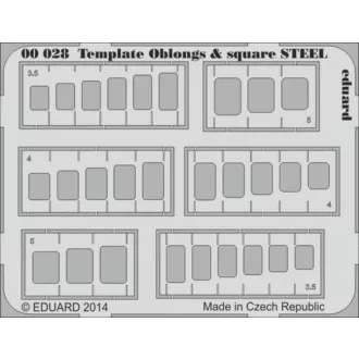 Eduard Template oblongs & square STEEL sablon