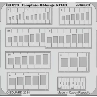 Eduard Template oblongs STEEL sablon