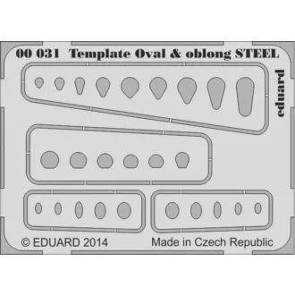 Eduard Template ovals & oblong STEEL for tool sablon