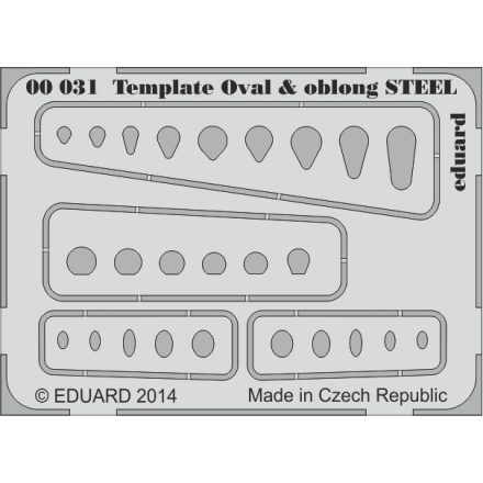 Eduard Template ovals & oblong STEEL