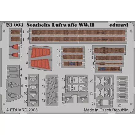 Eduard Seatbelts Luftwaffe WWII