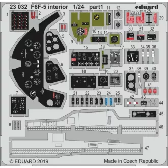 Eduard F6F-5 interior for Airfix fotómaratás