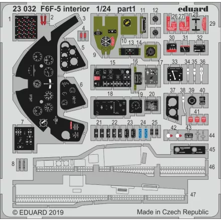Eduard F6F-5 interior (Airfix)