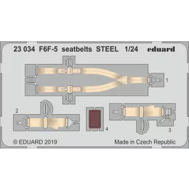 Eduard F6F-5 seatbelts STEEL (Airfix)