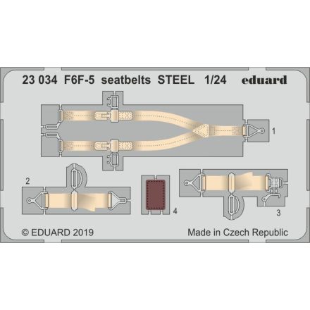 Eduard F6F-5 seatbelts STEEL (Airfix)