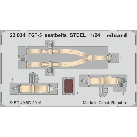 Eduard F6F-5 seatbelts STEEL (Airfix)