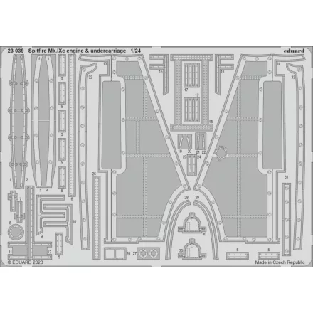 Eduard Spitfire Mk. IXc engine & undercarriage (Airfix)
