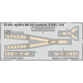 Eduard Spitfire Mk. VIII seatbelts STEEL (Airfix)