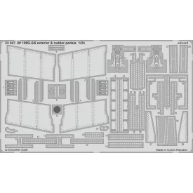 Eduard Bf 109G-5/6 exterior & rudder pedals (Airfix)