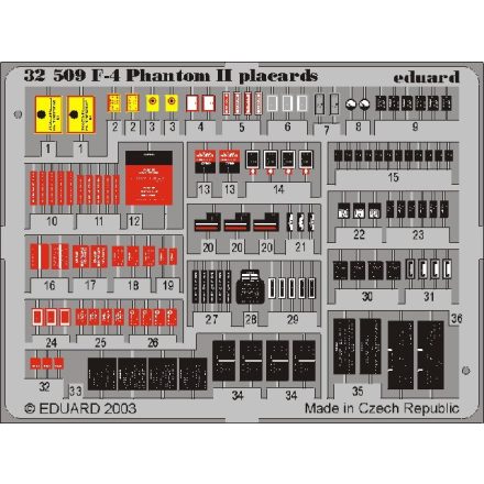 Eduard F-4 placards