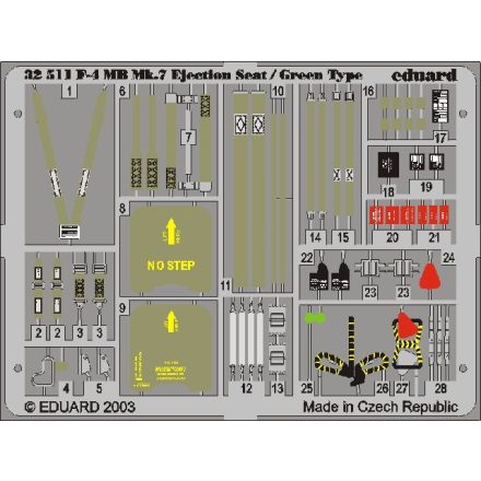 Eduard F-4 ejection seat green (Tamiya)