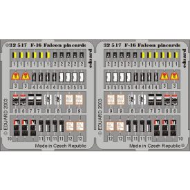 Eduard F-16 placards