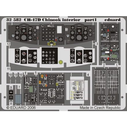 Eduard CH-47D Chinook interior (Trumpeter)