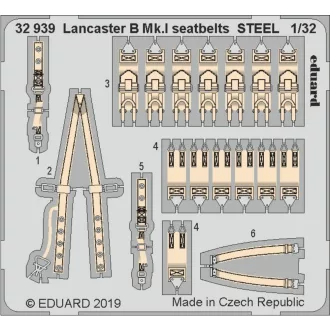 Eduard Lancaster B Mk.I seatbelts STEEL f.HKM fotómaratás