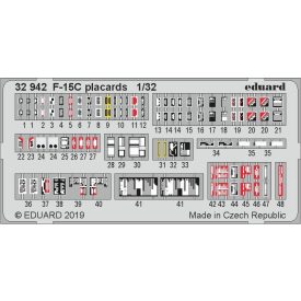 Eduard F-15C placards (Tamiya)