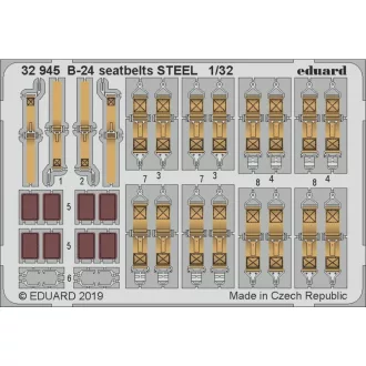 Eduard B-24 seatbelts STEEL for Hobby Boss fotómaratás