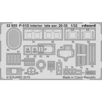   Eduard P-51D interior late ser. 20-35 f. Tamiya fotómaratás