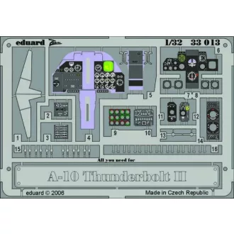   Eduard A-10 Thunderbolt II dashboard für Trumpeter-Bausatz fotómaratás
