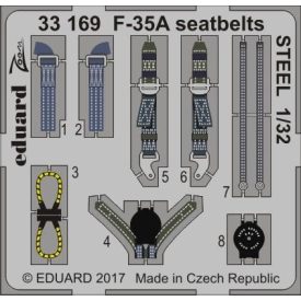 Eduard F-35A seatbelts STEEL (Italeri)