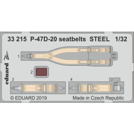 Eduard P-47D-20 seatbelts STEEL (Trumpeter)