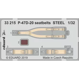 Eduard P-47D-20 seatbelts STEEL for Trumpeter fotómaratás
