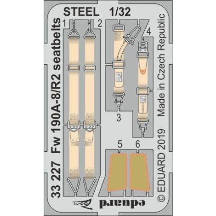 Eduard Fw 190A-8/ R2 seatbelts STEEL (Revell)