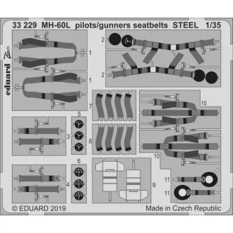   Eduard MH-60L pilots/gunners seatbelts STEEL for Kitty Hawk fotómaratás