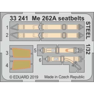 Eduard Me 262A seatbelts STEEL f. Revell fotómaratás