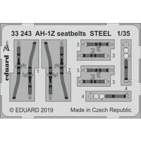 Eduard AH-1Z seatbelts STEEL (Academy)