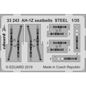 Eduard AH-1Z seatbelts STEEL for Academy fotómaratás
