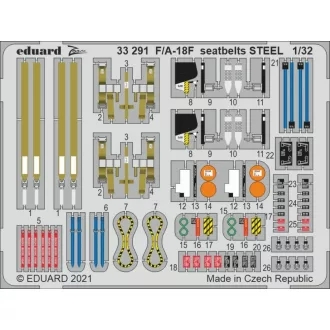 Eduard F/A-18F seatbelts STEEL, for REVELL fotómaratás