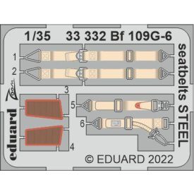 Eduard Bf 109G-6 seatbelts STEEL (Border Model)