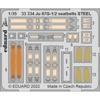   Eduard Ju 87G-1/2 seatbelts STEEL for BORDER MODEL fotómaratás