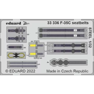 Eduard F-35C seatbelts STEEL for TRUMPETER fotómaratás