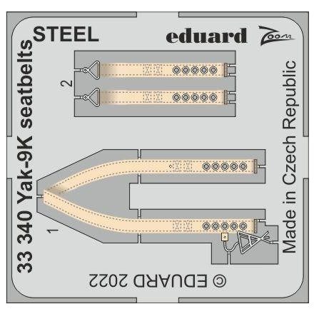 Eduard Yak-9K seatbelts STEEL (ICM)