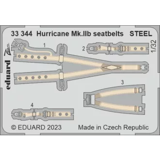 Eduard Hurricane Mk.IIb seatbelts STEEL REVELL fotómaratás