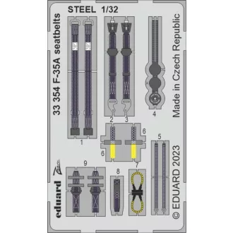 Eduard F-35A seatbelts STEEL TRUMPETER fotómaratás