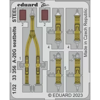 Eduard A-20G seatbelts STEEL HKM fotómaratás